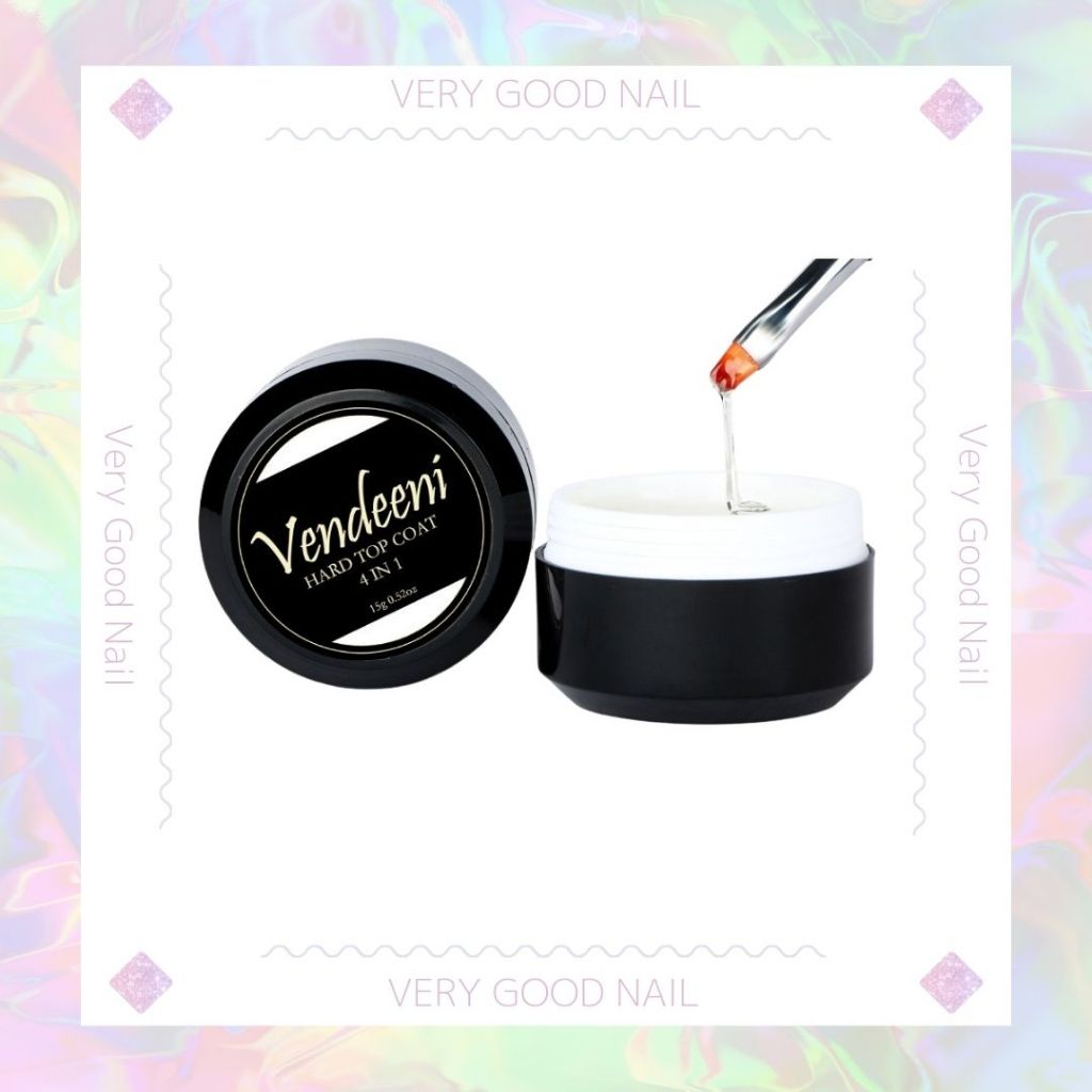 Vendeeni Hard Top 4in1 ติดอะไหล่ ต่อเล็บปลอม เสริมหน้าเล็บ ท็อปหน้าเล็บ