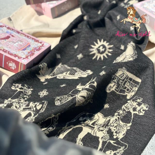Kiss me doll ผ้าพันคอ ผ้าคลุมไหล่ คอลเลคชั่น Fleece ลาย City light (ผ้าหนา) ขนาด 180 x 70 cm.