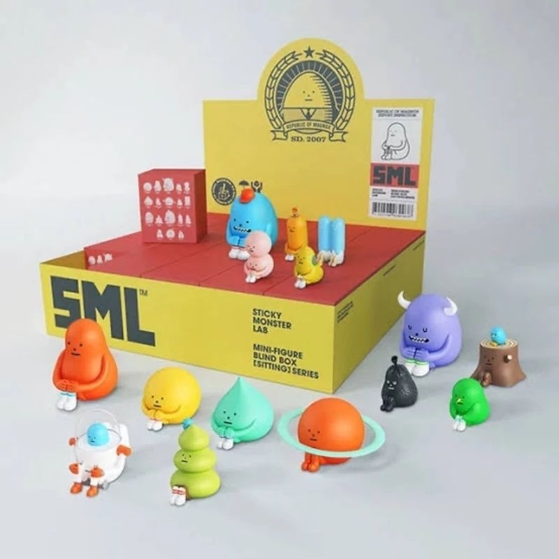 🎁 ยก Box กล่องสุ่ม 🪣💺 Sticky Monster Lab Mini-Figure Blind Box “Sitting” Series : SML