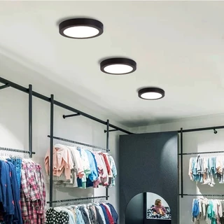 โคมพาแนล ติดลอย ดาวน์ไลท์ 6W 12W 18W 24W Downlight ทรงกลม/ทรงเหลี่ยม Panel LED สำนักงาน ห้าง บ้านพักอาศัย ขอบดำขาวไม้