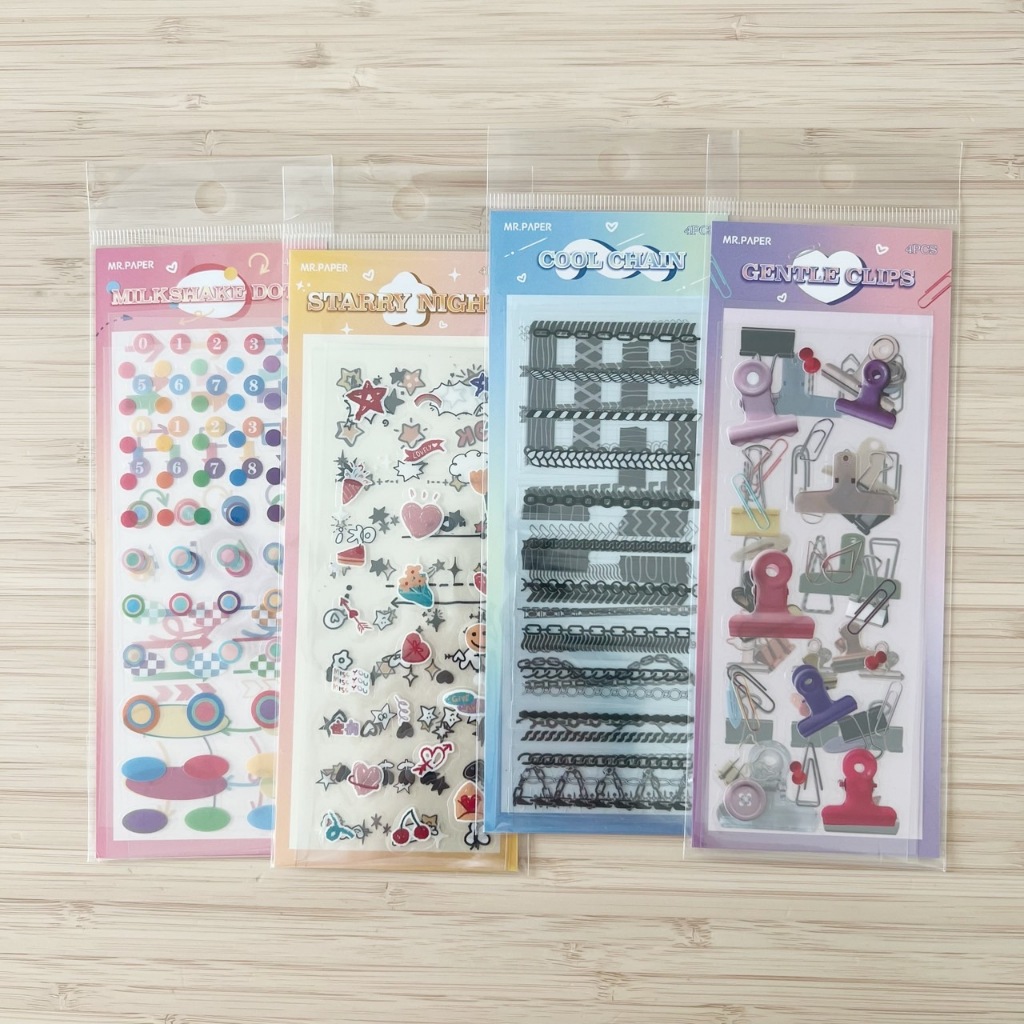 Stickers Mr.Paper 4 PCS