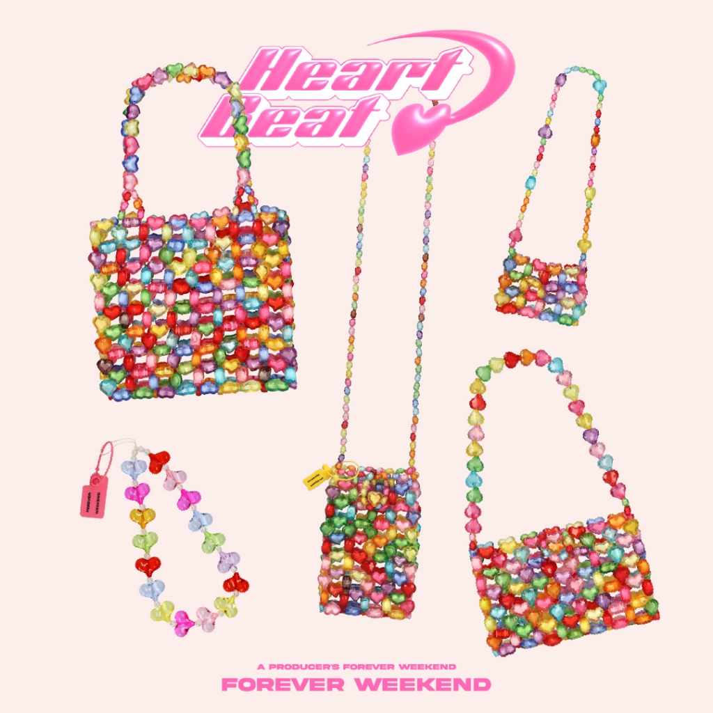 Forever Heart Beat กระเป๋าลูกปัดหัวใจ