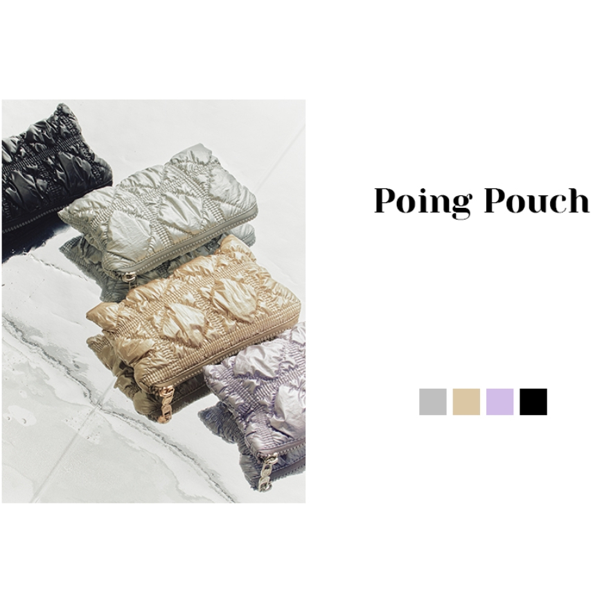 Carlyn Poing Pouch 4colors W73104010 (Black, Purple, Gold, Silver)