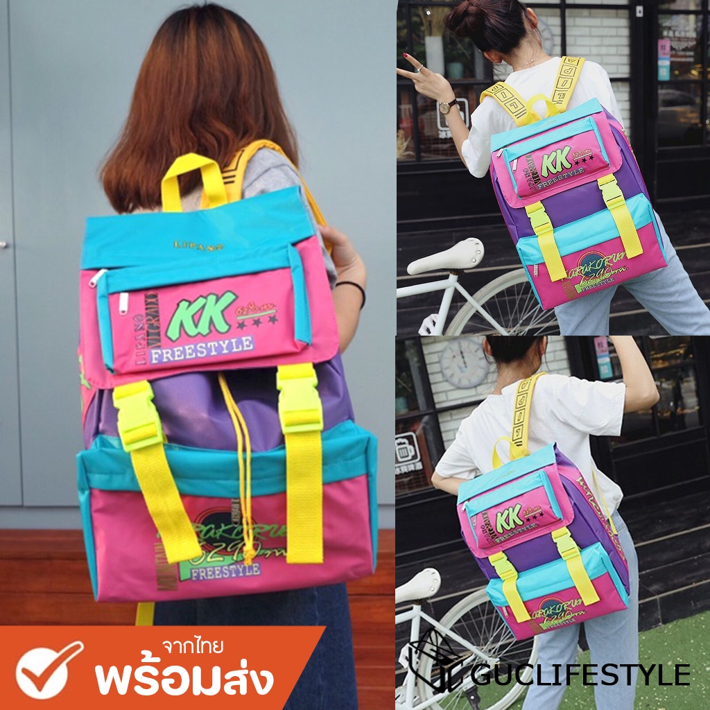 GUCSELECTED(B421) -E1กระเป๋าเป้KKbackpackใบใหญ่สุดคุ้มบรรจุได้เยอะไม่ผิดหวังแน่นอน