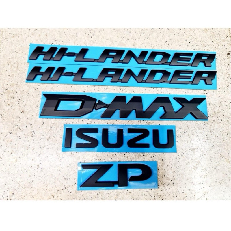 โลโก้ hilander isuzu dmax zp สีดำ ยกชุด 5 ชิ้น ของรุ่น 2020