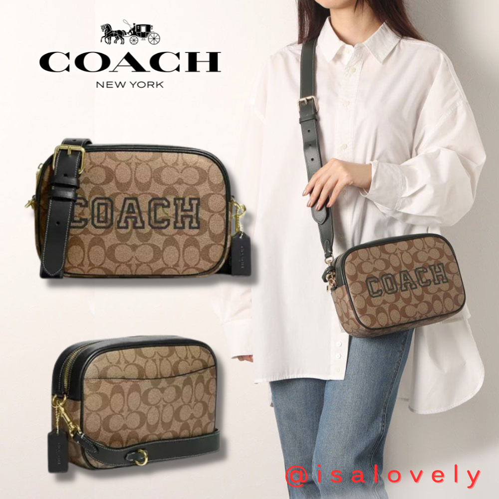 📌Isa Lovely Shop📌  COACH CE599 Jamie Camera Bag In Signature Canvas With Varsity Motif Color: amazon