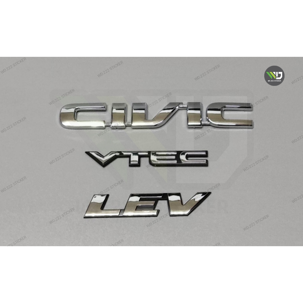 โลโก้ CIVIC VTEC LEV สำหรับ HONDA **ราคาต่อชิ้น** **หากมีข้อสงสัยทักแชทก่อนสั่งซื้อสินค้า**