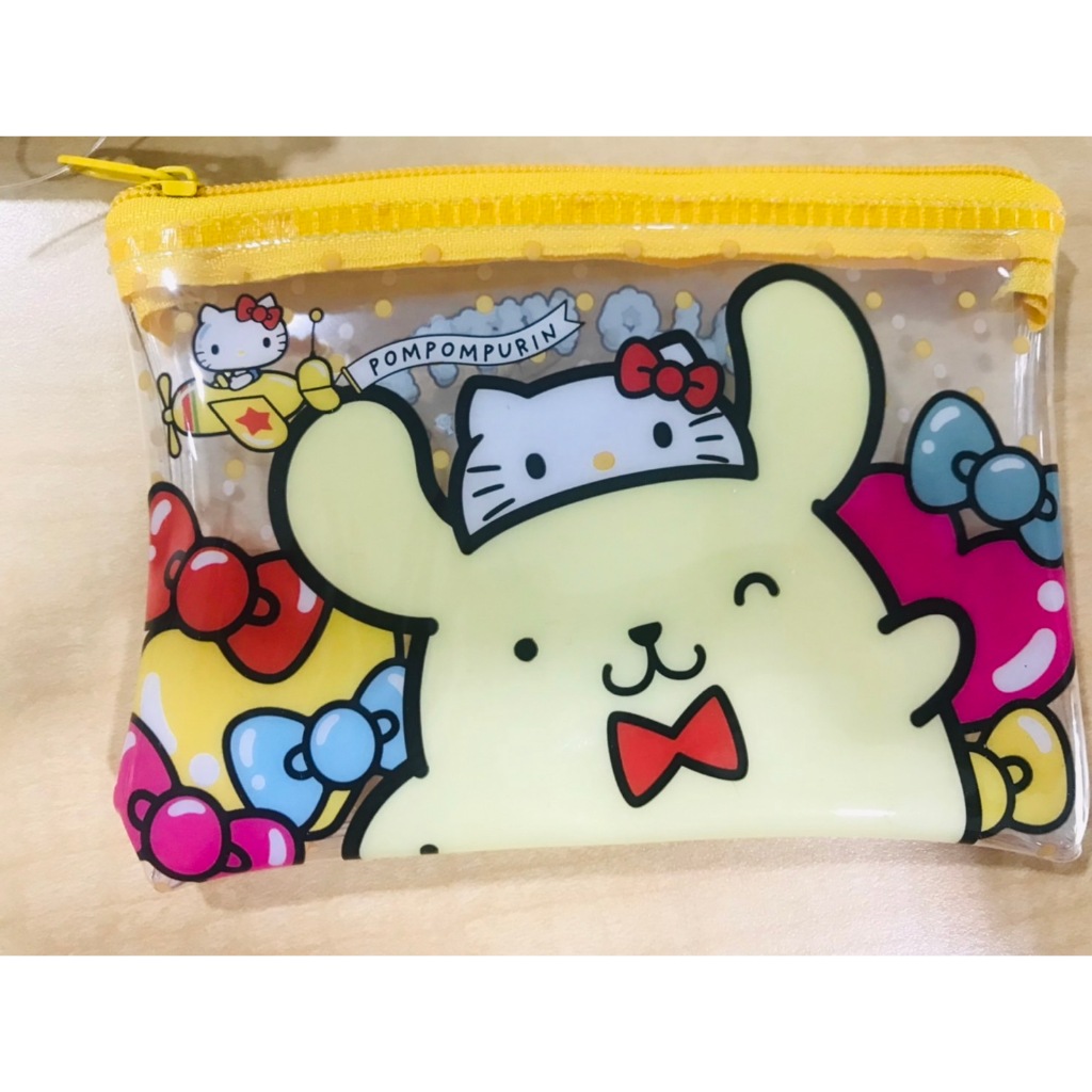 Sario Hello Kitty 50 th Anniversary-Pompompurin Zipper Pouch(กระเป๋าใส่เหรียญลายคิตตี้+ปอมปอมปูริน)