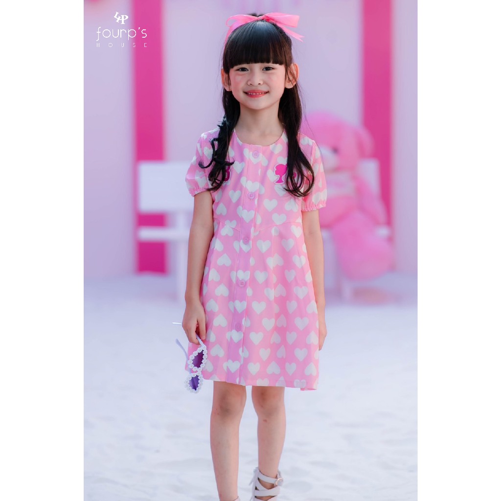 BARBIE : ENXZ2030 เดรสเด็กผู้หญิง ลิขสิทธิ์แท้