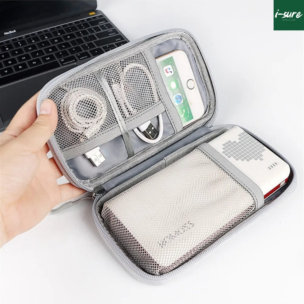 [พร้อมส่ง] bag organizer แบตสำรอง กระเป๋า เก็บ power bank เคสสายชาร์จ แฟลชไดร์ฟ usb หูฟัง กันน้ำ