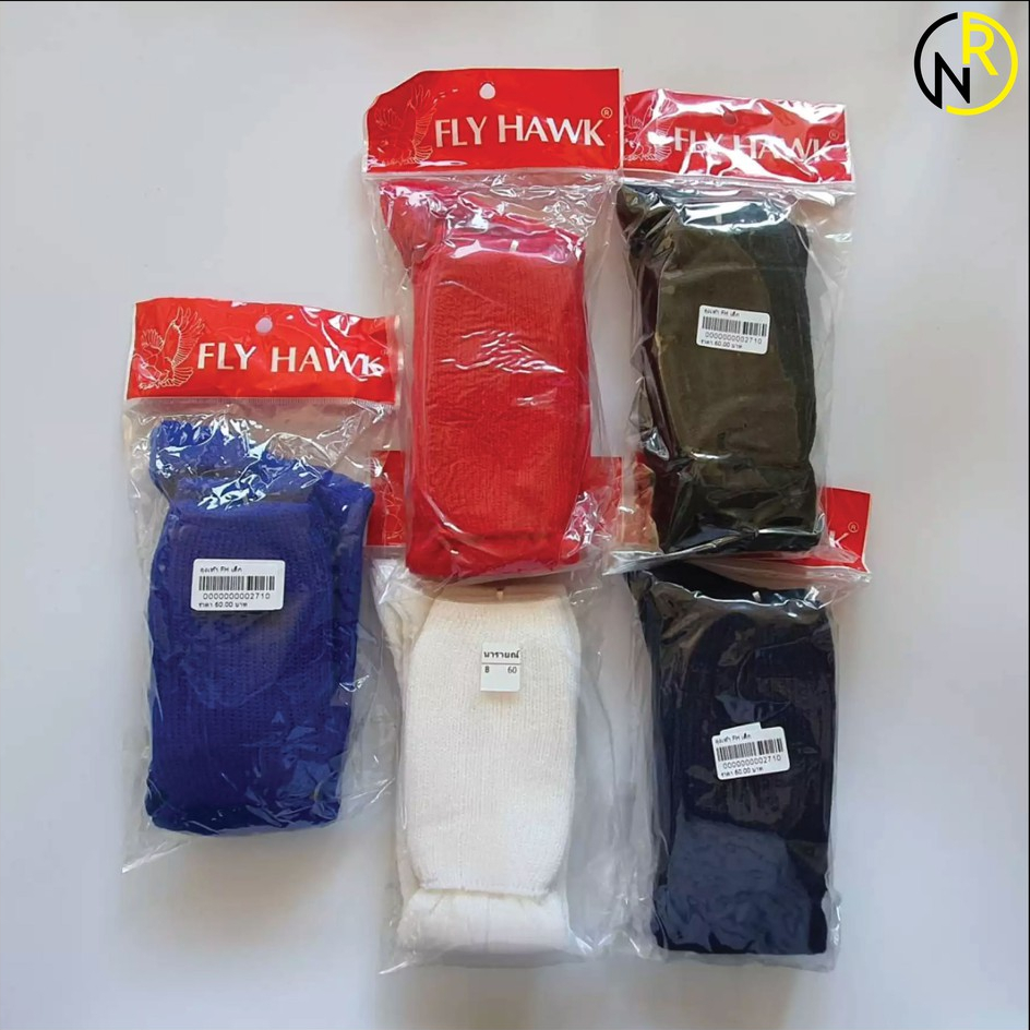 **โล๊ะสต๊อก ของแท้100%*** ถุงเท้าฟุตบอลเด็ก flyhwak มีสี ดำ แดง ขาว น้ำเงิน ถุงเท้าฟุตบอล ถุงเท้าเด็ก
