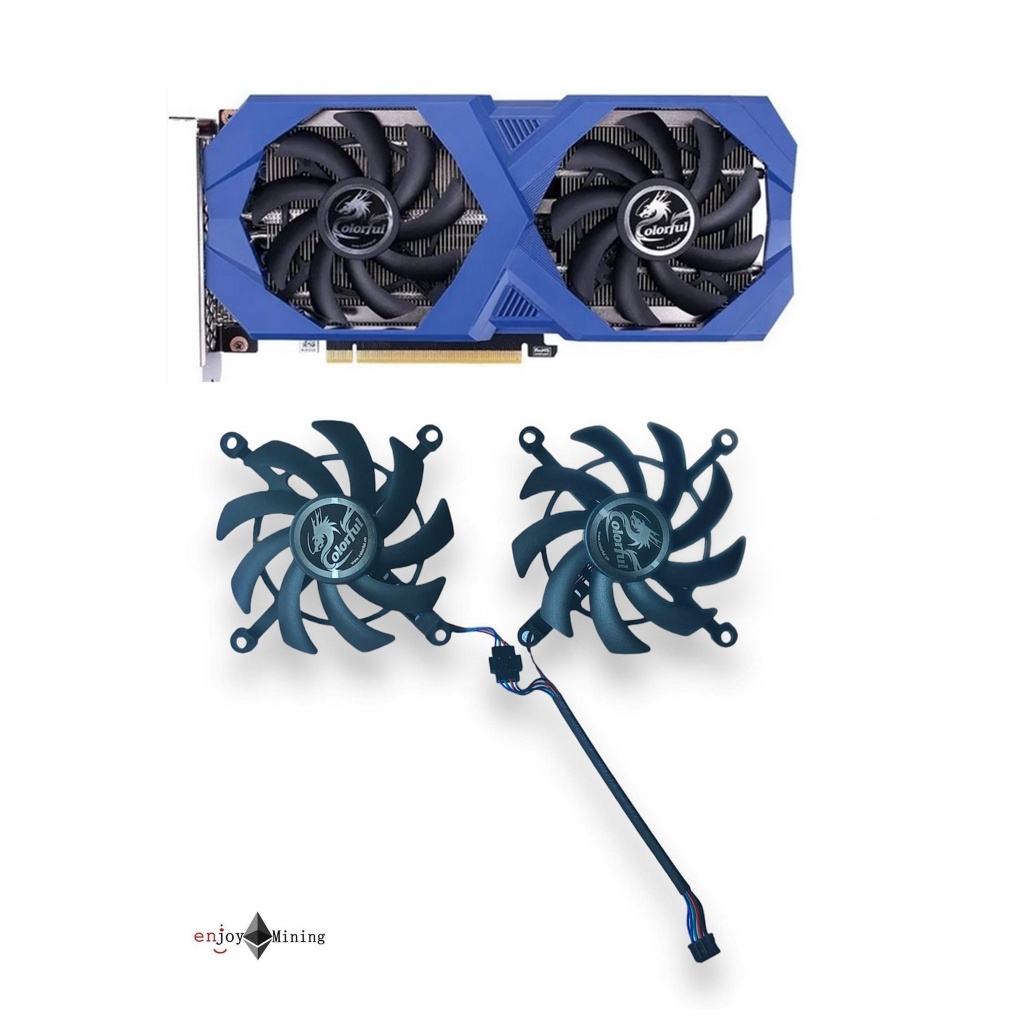 พัดลมการ์ดจอ Colorful RTX3060 3060ti iCafe e-sports Netchi version graphics card cooling fan
