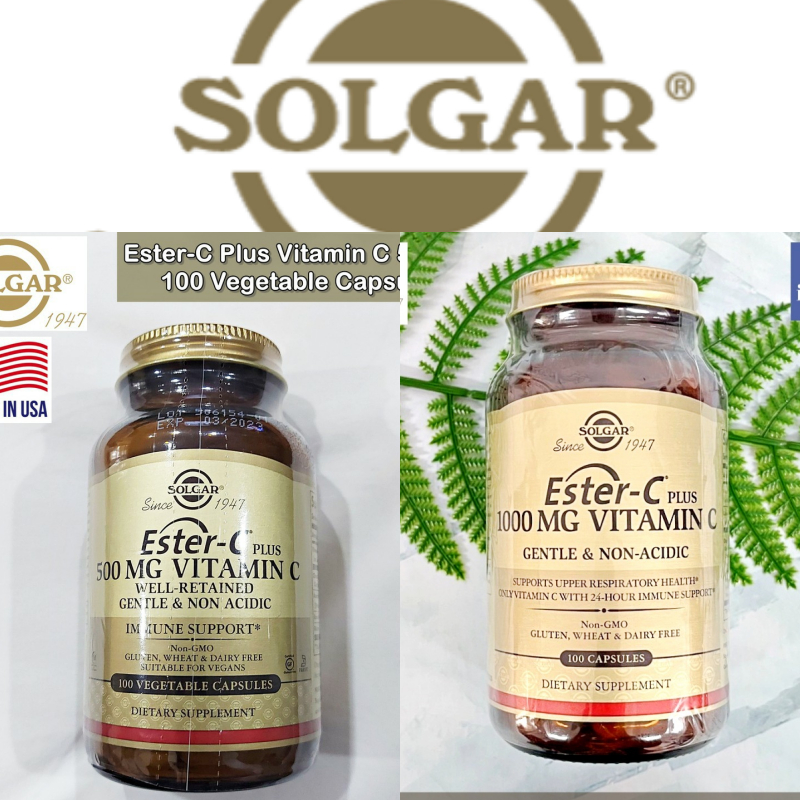 Solgar - Ester-C Plus Vitamin C 500 or 1000 mg 100 Vegetable Capsules เอสเตอร์-ซี พลัส วิตามินซี