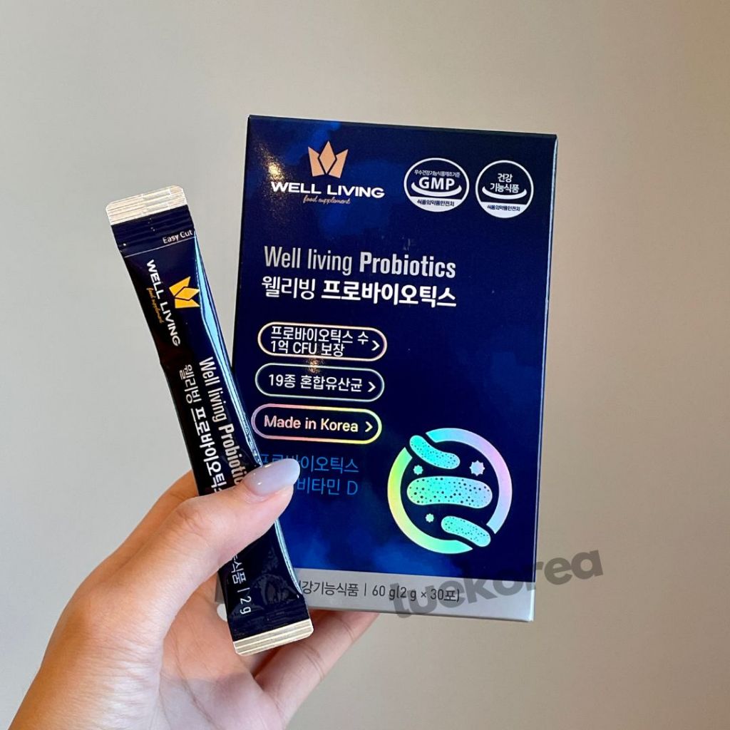 โพรไบโอติกส์ Well Living Probiotic ปรับสมดุลลำใส้จากเกาหลี - 1 กล่อง 30 ซอง