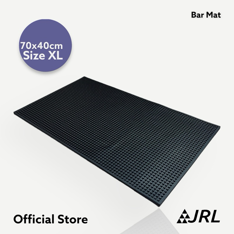 (70x40cm) JRL Bar Mat แผ่นยางกันลื่น Size XL หนา 7 มม ไม่มีรอยต่อ สำหรับ บาร์ ร้านชา ร้านกาแฟ