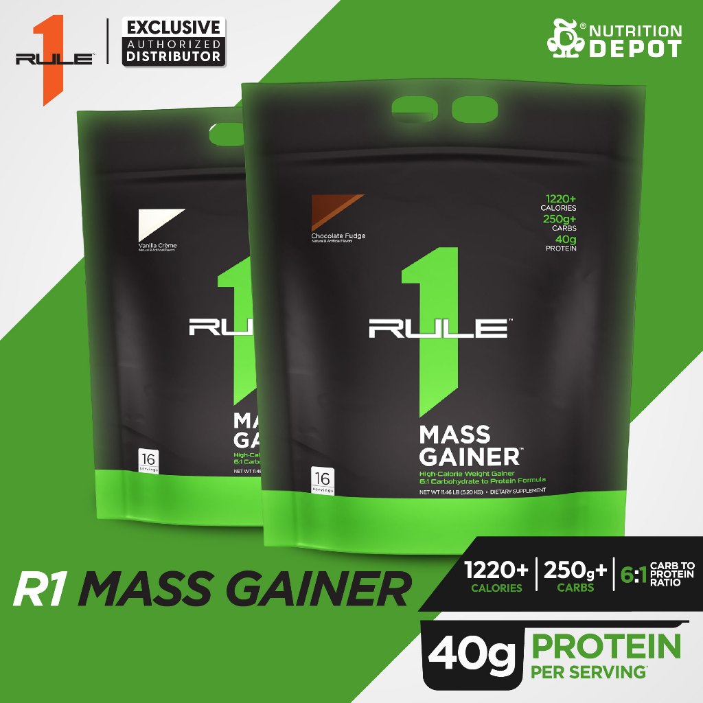 Rule1 Mass Gainer 11.43lb  - เวย์โปรตีนเพิ่มน้ำหนัก