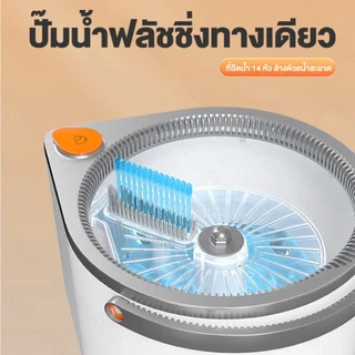 Joybos M16 Plus ไม้ถูพื้น ถังถูพื้นพร้อมถังปั่น แบบสี่เหลี่ยม Spin Mop ถังแยกน้ำสะอาด-สกปรก ผ้าถู