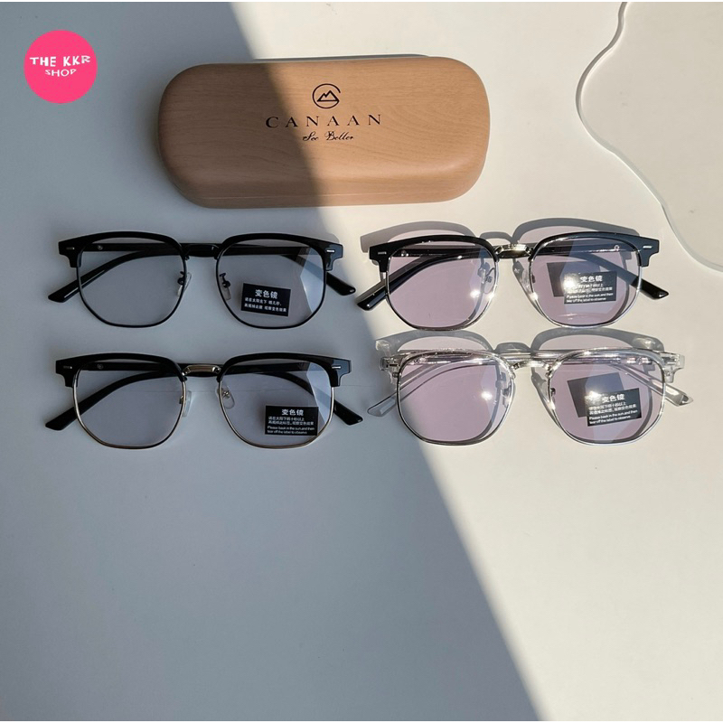 New ITem' แว่นกรองแสงเปลี่ยนสีเลนส์ออโต้ OT3017 ทรงมาสเตอร์ ใส่ได้ทุกเพศ ทุกโอกาส(มีปลายทาง)