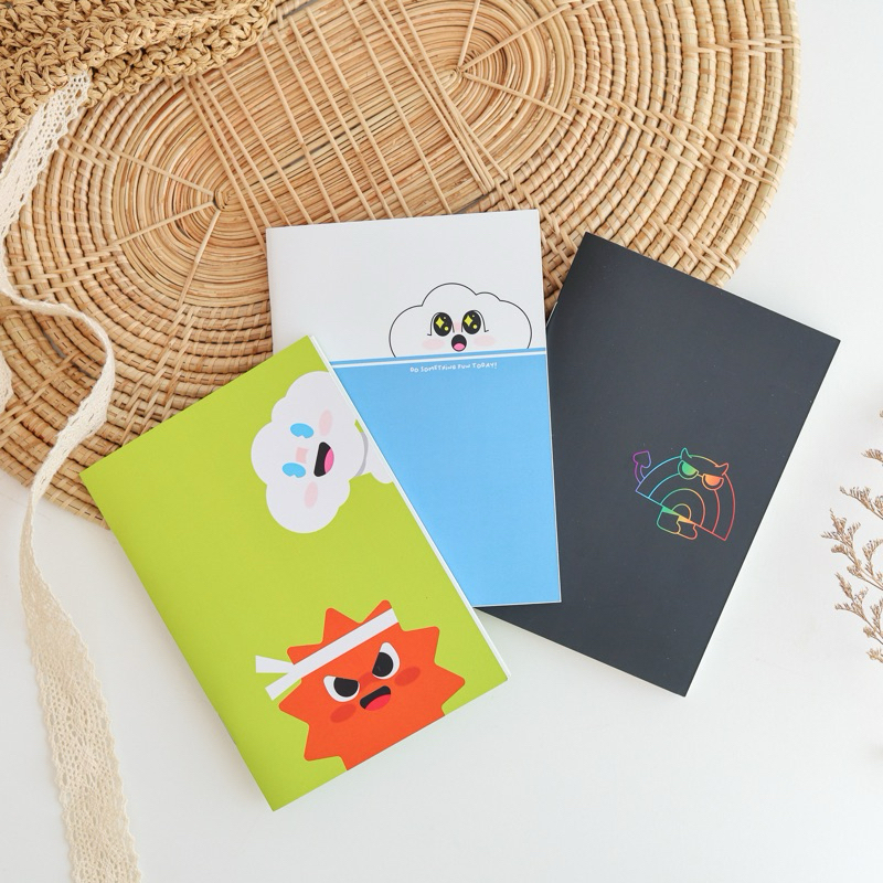 สมุดโน๊ต สมุดบันทึก Happy Sunrays Notebook กระดาษถนอมสายตา 100 แกรม เขียนด้วยหมึกซึมได้ (ไม่ซึมทะลุไปอีกด้าน)