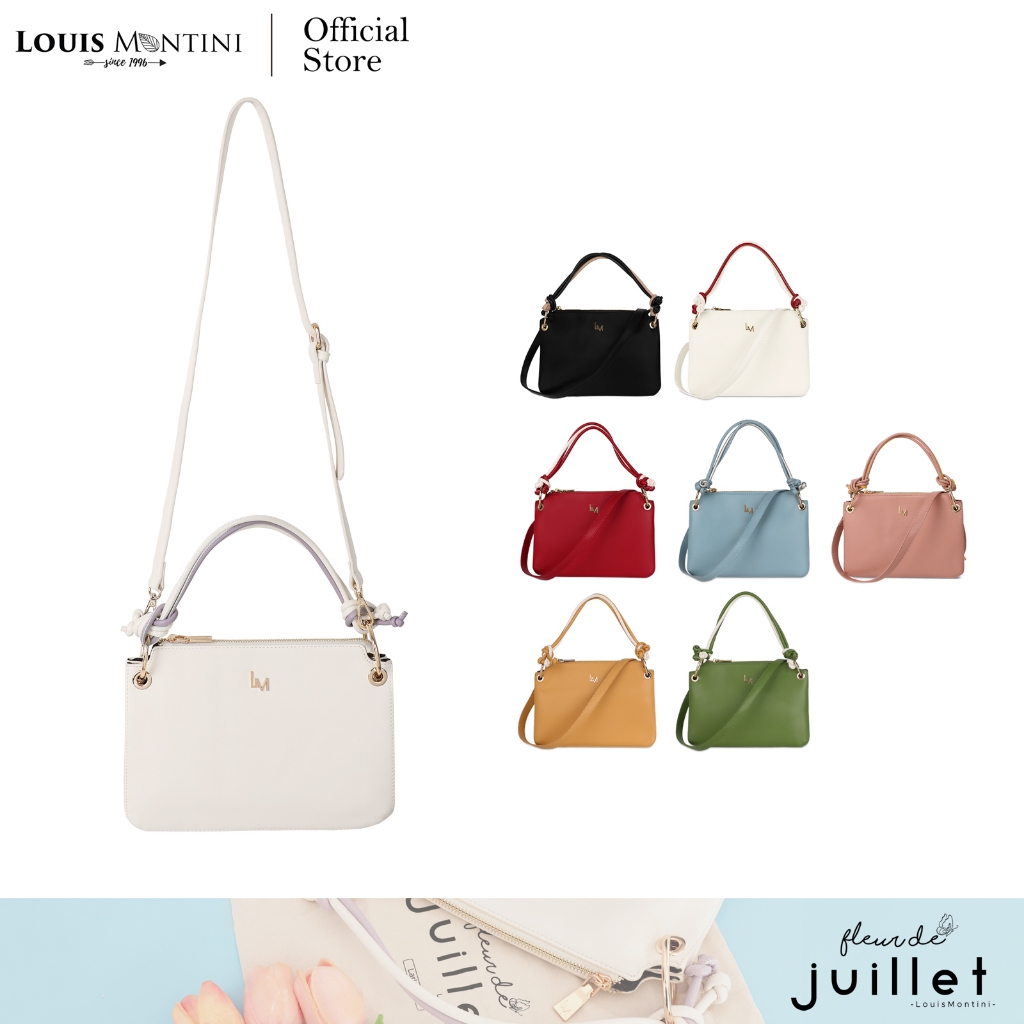 Louis Montini (Fleur De Juillet) กระเป๋าถือสะพายข้างผู้หญิง Handbag Larkspur #2 - LY02