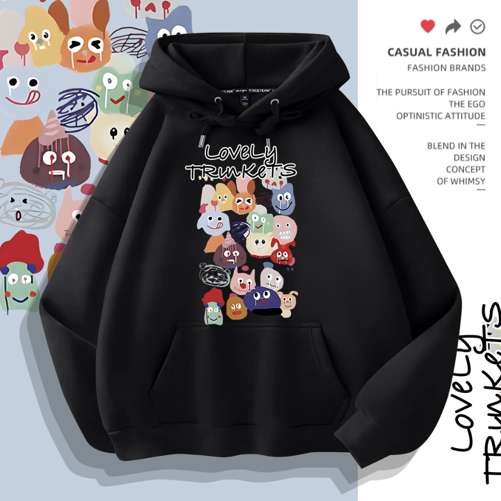 L586 เสื้อฮู้ดแขนยาวลายแฟชั่นสวย..มี7สีหลายไซส์เลือกได้(S-3XL)