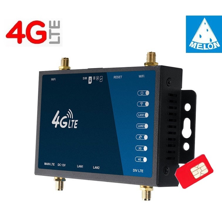 4G Industrial Wifi Router 4 Dtachble Antennas SMA Port SIM CARD Slot Essy Setup Plug&Play