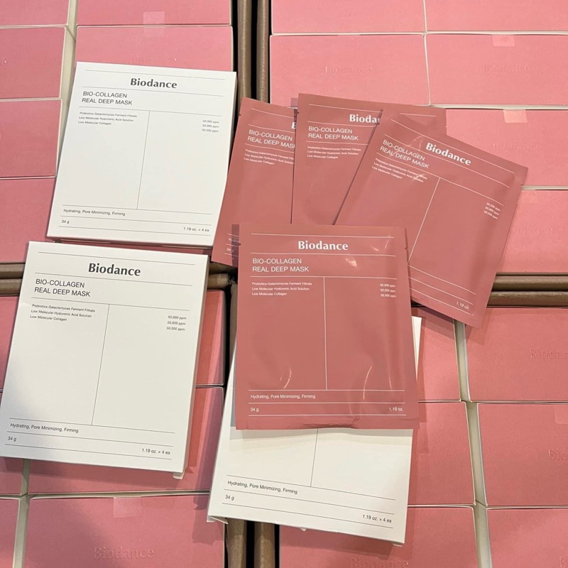 พร้อมส่งของแท้ Biodance bio collagen real deep mask 1กล่อง มี4แผ่น