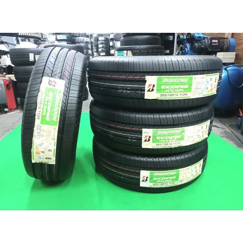 ยางใหม่ค้างปี 265/70R16 Bridgestone Ecopia HL001 ผลิตปี 2022 ประกันบวม 2 ปี พร้อมจุ๊บลม 4 ตัว จัดส่งฟรีมีปลายทาง