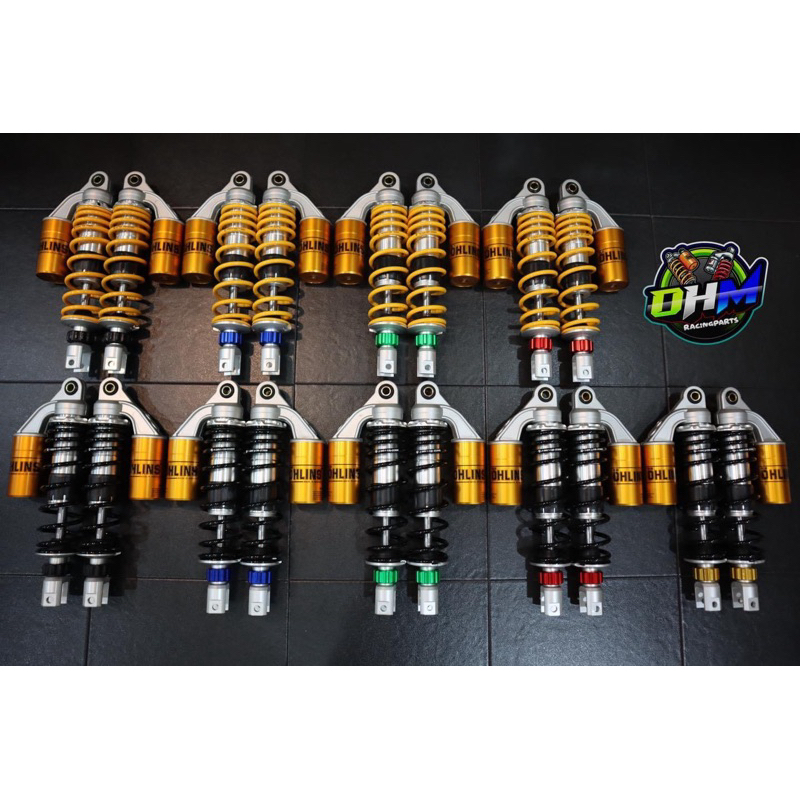 ohlins โช๊คหลัง โอลิน ระบบเเก๊สเเท้ Pcx Nmax Xmax Gpx Drone ความยาว310มิล