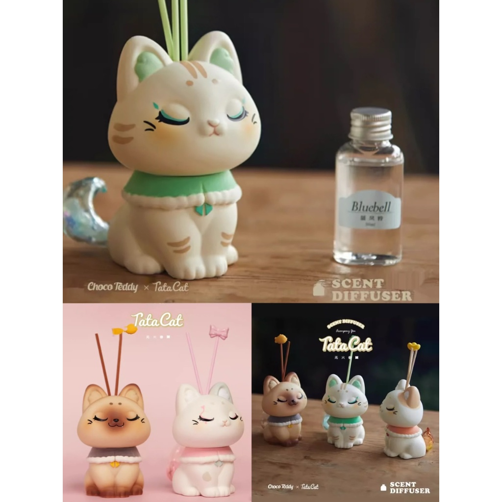 [พร้อมส่ง] Choco Teddy x Tata Cat ลิขสิทธิ์แท้ 😸 น้ำหอม Scent Diffuser แมว ทาสแมว ของแต่งห้อง