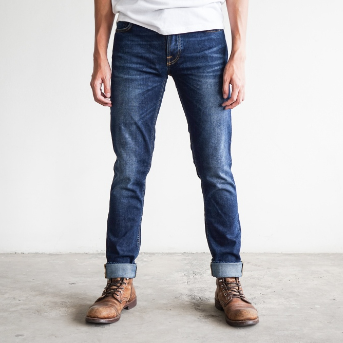 [CLEARANCE] Grim tim crosshatch worn in แบรนด์ Nudie Jeans แท้ 100%