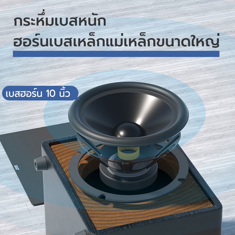 SAST ลําโพงแบบพาสซีฟ ขนาด 10 นิ้ว ลําโพงอัตราส่วนสัญญาณต่อสัญญาณรบกวนสูงพิเศษกําลังสูง ซับวูฟเฟอร์ กําลังไฟสูงสุด 200W