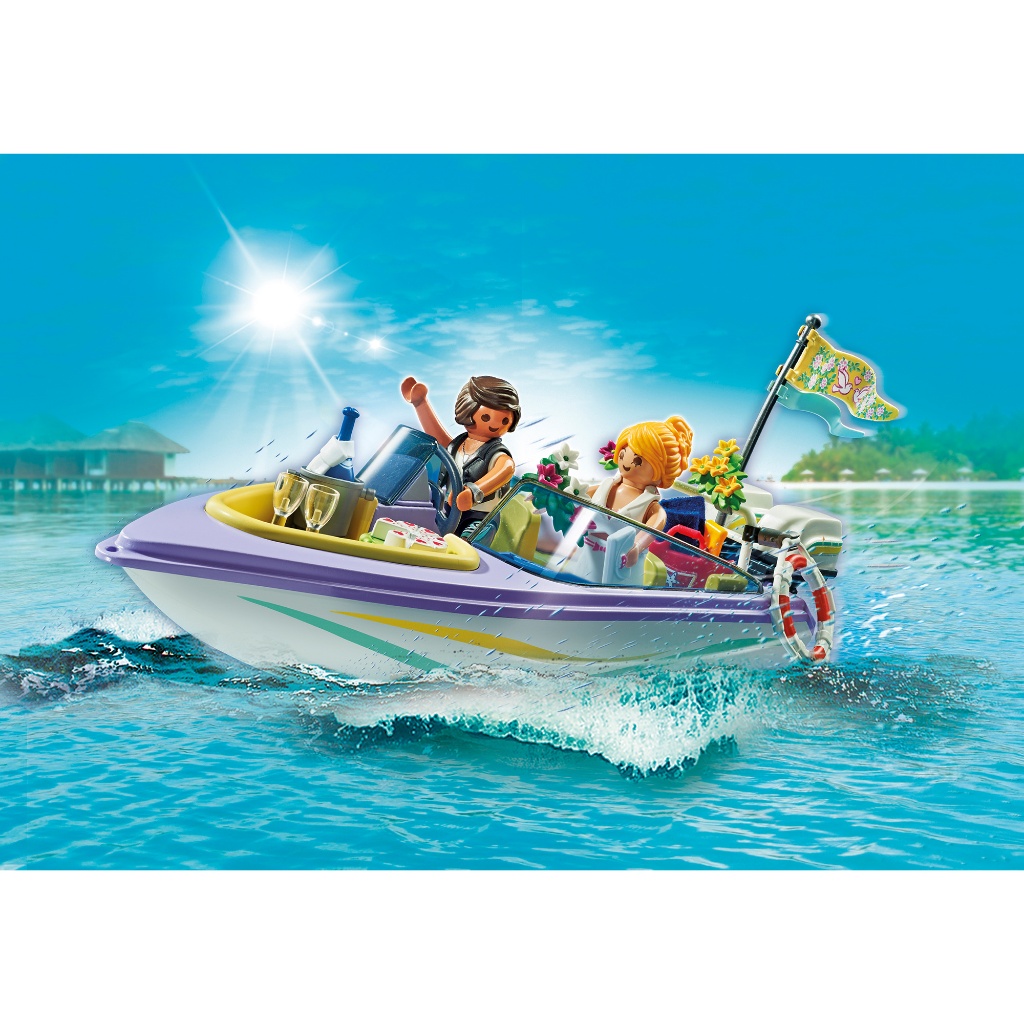 Playmobil 71366 Promo Pack Honeymoon Speedboat Trip ของเล่นบทบาทสมมติ โปรโมแพ็ค ทริปฮันนีมูนสปีดโบ๊ท