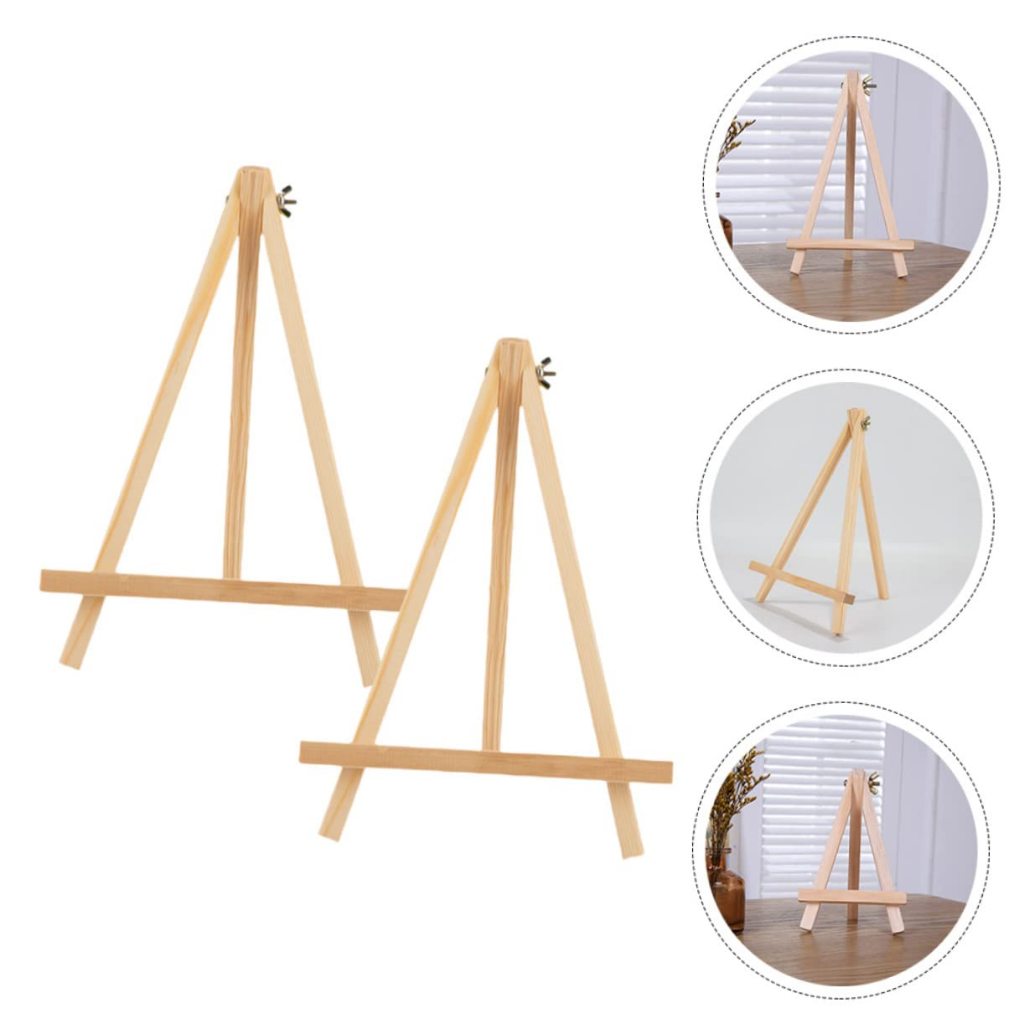 Wooden Easel ขาตั้งไม้ ขนาด เล็กทนมากสวยหรู พร้อมส่ง! ขาตั้งไม้วางวาดรูป วางไอแพด 18×23 ซม. (1 อัน)