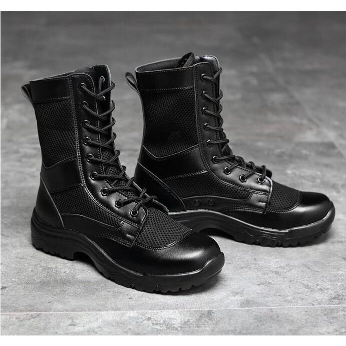 รองเท้าคอมแบตตาข่ายระบายอากาศ unisex ฤดูร้อน พลัสไซส์ 36-46 สไตล์ทหารกลางแจ้ง น้ำหนักเบาและสะดวกสบาย ราคา ถูกที่สุด ดีลบีเคเค แกลเลอรีภาพที่ 7