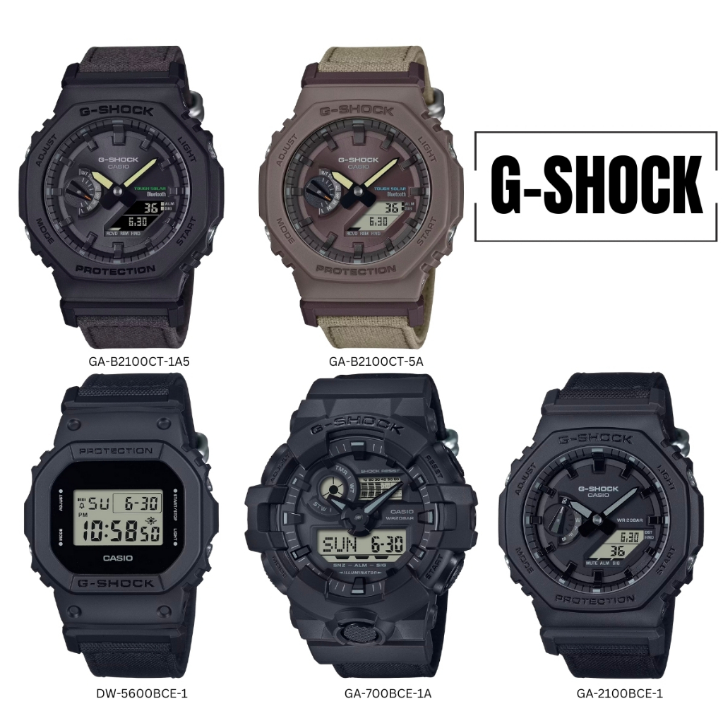 นาฬิกาข้อมือ CASIO G-SHOCK GA-2100BCE-1A GA-B2100CT-1A5 GA-B2100CT-5A GA-700BCE-1A DW-5600BCE-1 ของแท้ประกันศูนย์ 1ปี