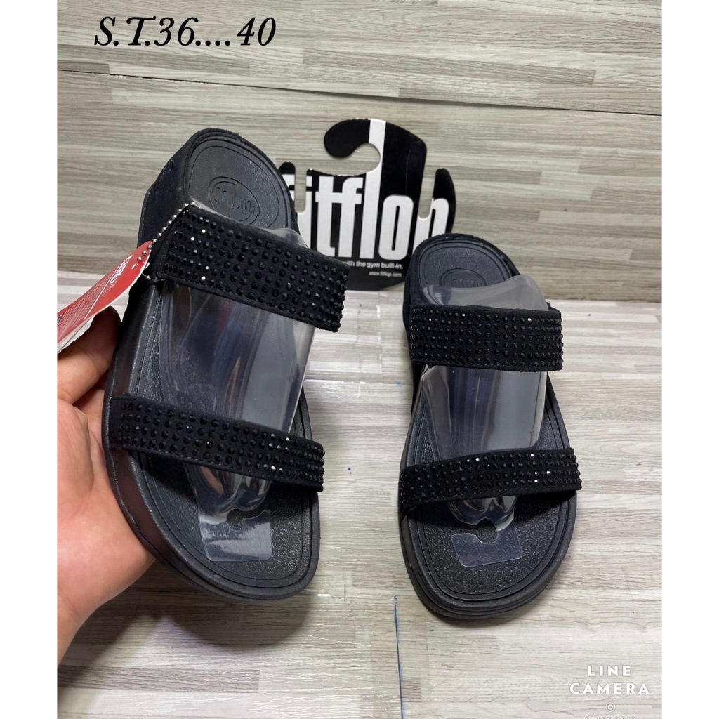 FitFlop Women แบบสวม 2 เส้นติดเพจร มี4สี รองเท้าแตะเพื่อสุขภาพเท้า สินค้านำเข้ารับรองพื้นนิ่ม ใส่สวยใส่สบายพร้มส่งในไทย
