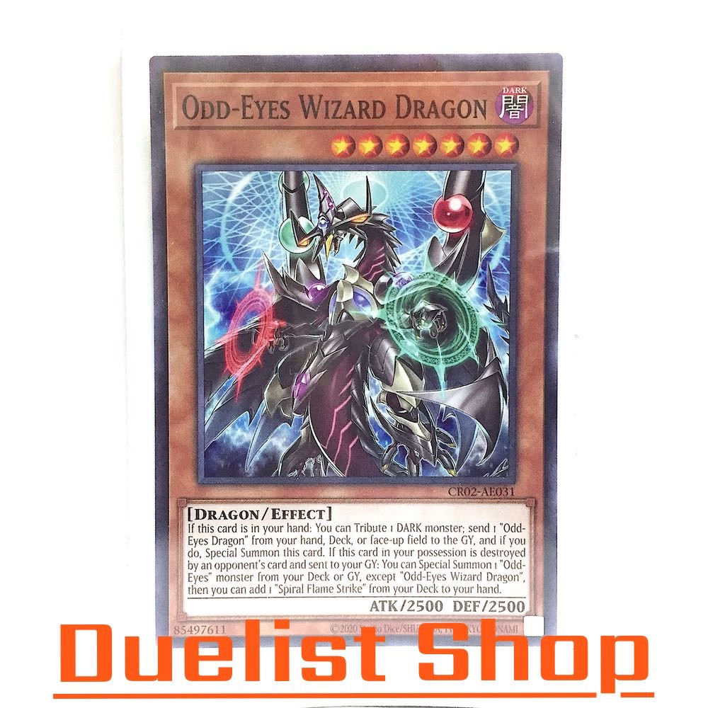 Odd-Eyes Wizard Dragon (N) Monster Dark Level7 [Dragon/Effect] ชุด CR02-AE031 การ์ดยูกิโอ (Yu-Gi-Oh!) OCG Asia ENG
