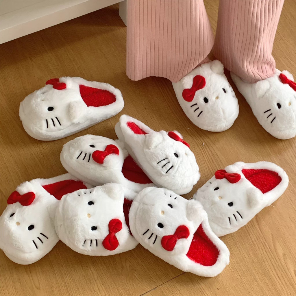 ❤️รองเท้า Kitty คิตตี้ Slipper ขนนุ่ม