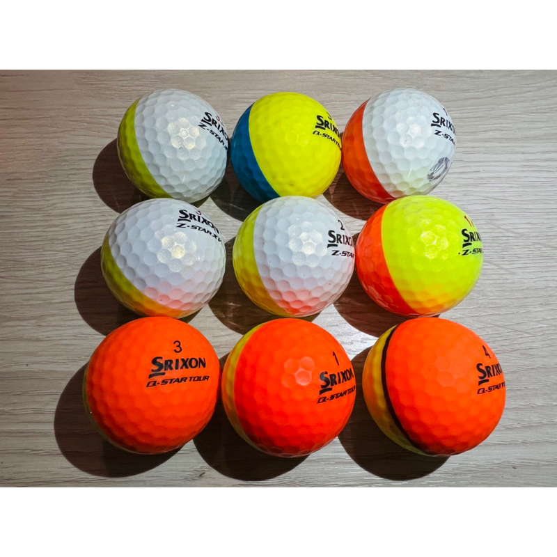 Srixon ลูกกอล์ฟมือสอง คัดรุ่นQ,Z-Star Tour Divide Golf Ball เกรด B สภาพ 80-90% 5 ลูก