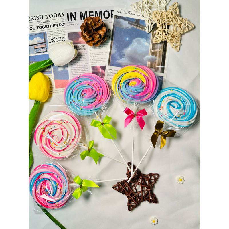 🍭Lollipop​ Meringue​🍭 แพ็คละ 10,20,50 ไม้🍭