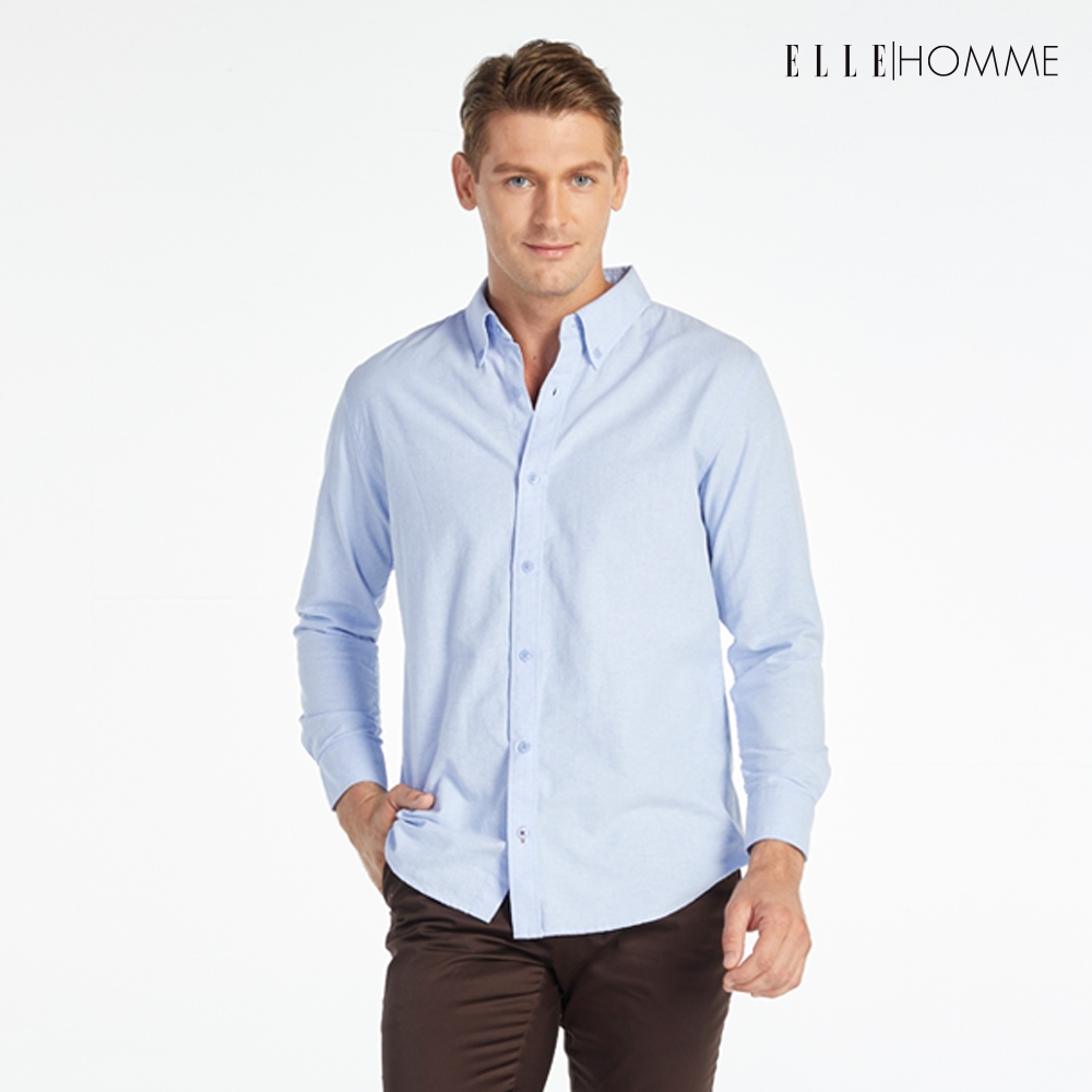 ELLE HOMME | เสื้อเชิ้ตแขนยาว คอปกเชิ้ต ทรง REGULAR สีฟ้า | W8B675