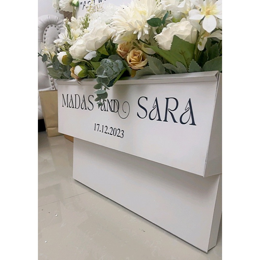 สติ๊กเกอร์ไดคัทติดกล่องดอกไม้ สติ๊กเกอร์งานแต่ง เฉพาะสติ๊กเกอร์ไดคัท