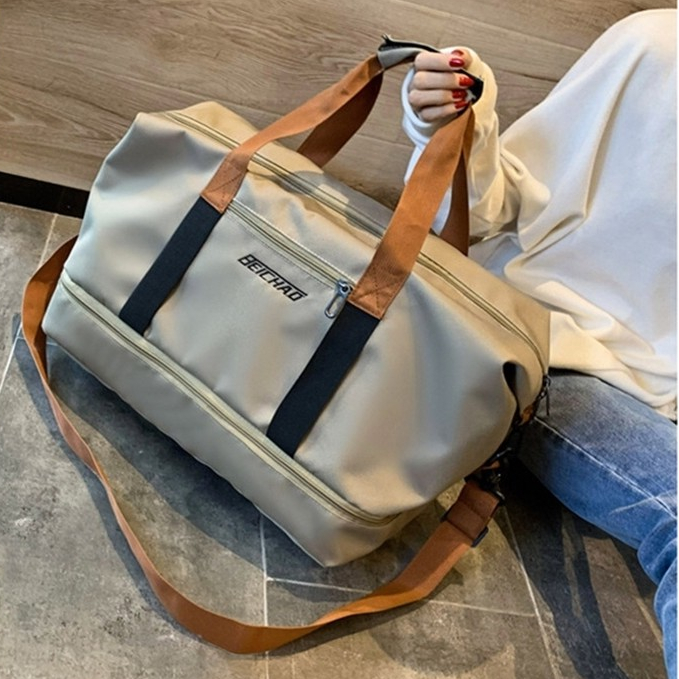 🔥ส่งฟรีพร้อมส่ง❌ส่งไว🥰ถูกสุด👜กระเป๋าเดินทางใบใหญ่สวยเวอร์สไตล์เกาหลี มีช่องใส่รองเท้าโดยเฉพาะ