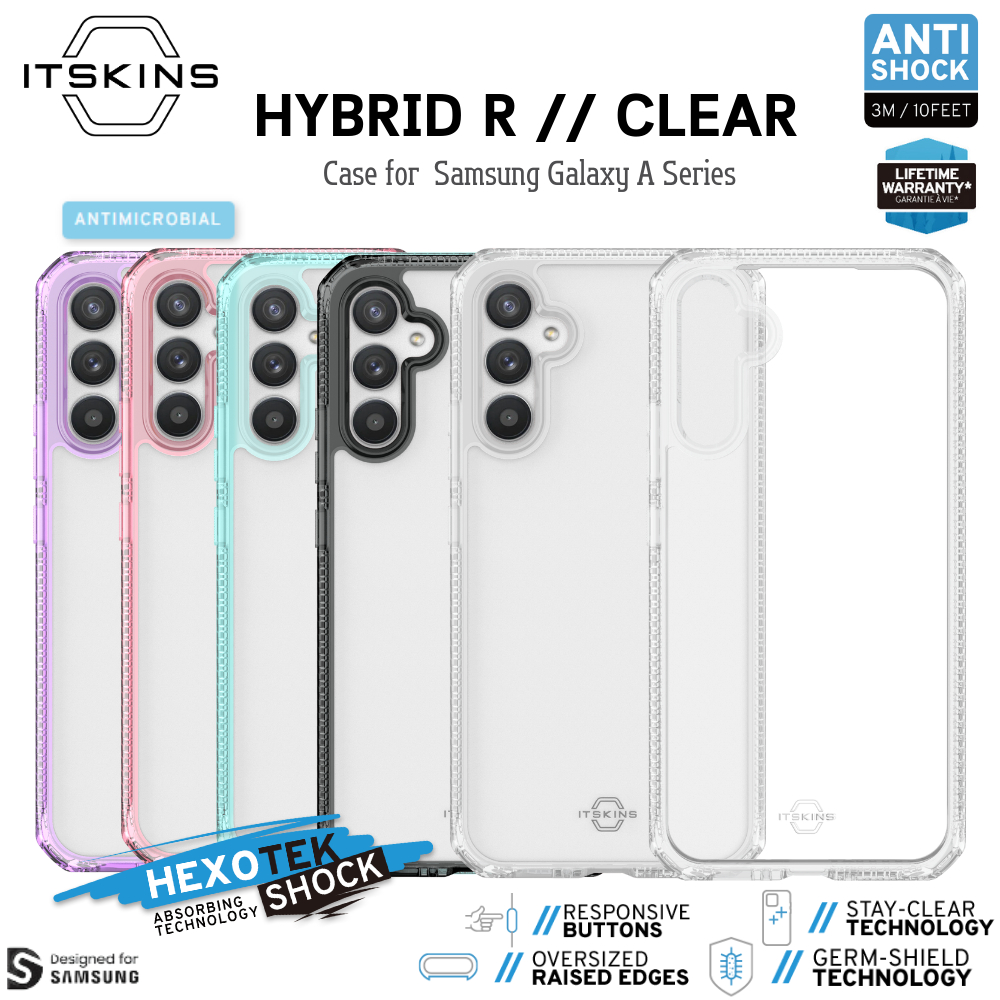 ITSKINS HYBRID R // CLEAR เคสกันกระแทก สำหรับ Samsung Galaxy A Series ( A14 5G, A34 5G , A54 5G )