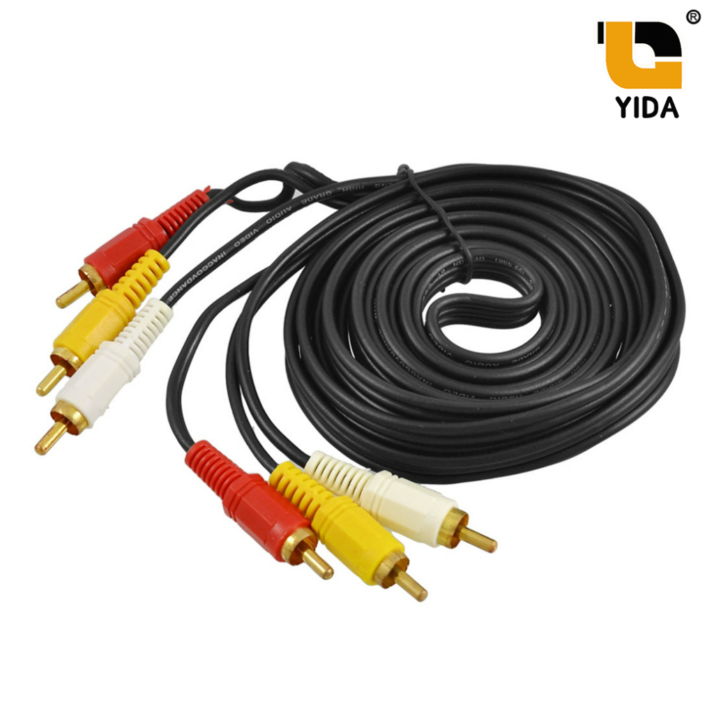 สาย RCA 3  สัญญาณภาพและเสียง  AV  RCA  Audio Stereo  ต่อทีวี