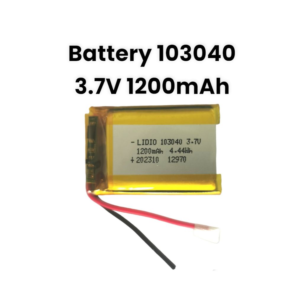 แบตเตอรี่ 103040 3.7v 1200mAh Battery Lithium Ion Polymer Li-Ion แบตเตอรี่สำหรับ MP3เครื่องเล่นลำโพง DVD GPS VR รถ DVR ม