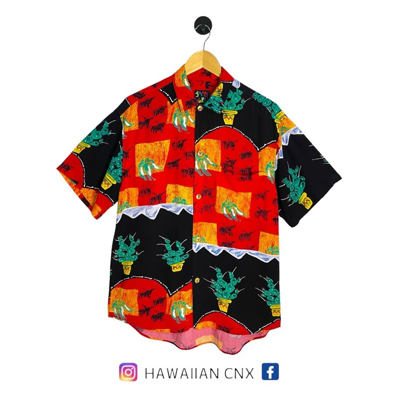 เสื้อฮาวายแบรนด์ JAMS WORLD “Cactus Bull Chili” MADE IN HAWAII USA 🇺🇸