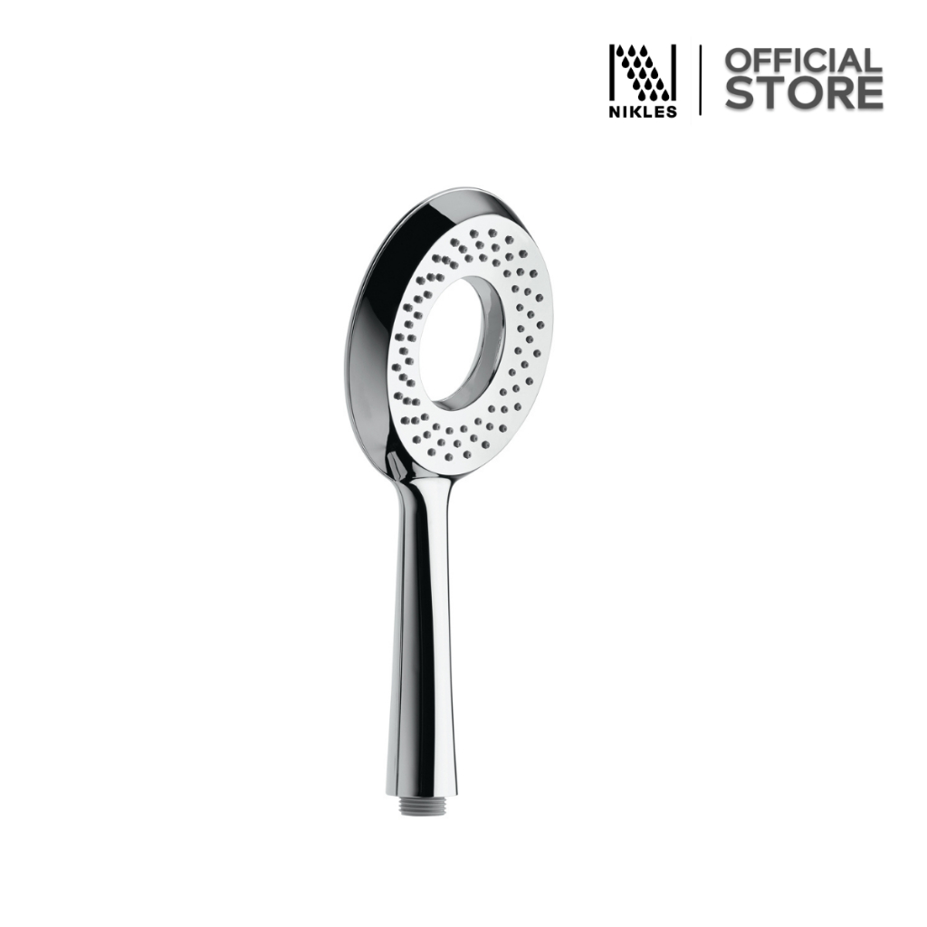 Nikles ฝักบัวสายอ่อน ปรับน้ำ 1 ระดับ ขนาด Ø13 ซม. พร้อมสายยาว 150 ซม. รุ่น Tronico (Airdrop) D70.001