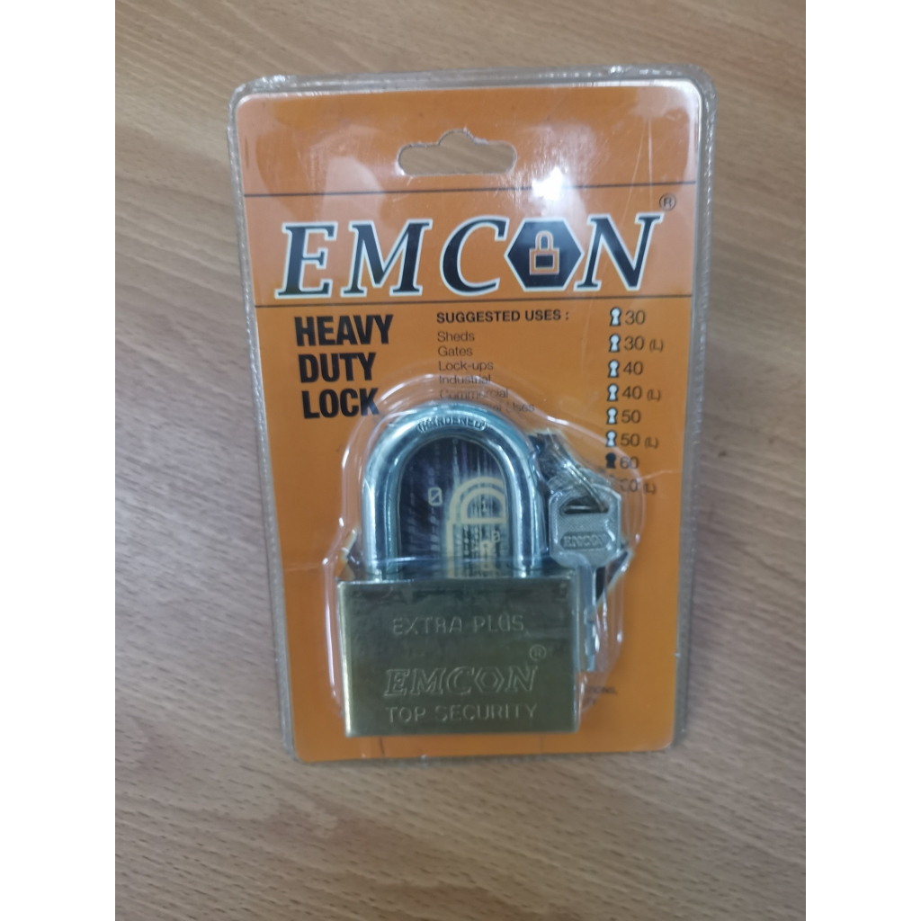 EMCON กุญแจระบบลูกปืนชุบทองขนาด 60 mm คอสั้น